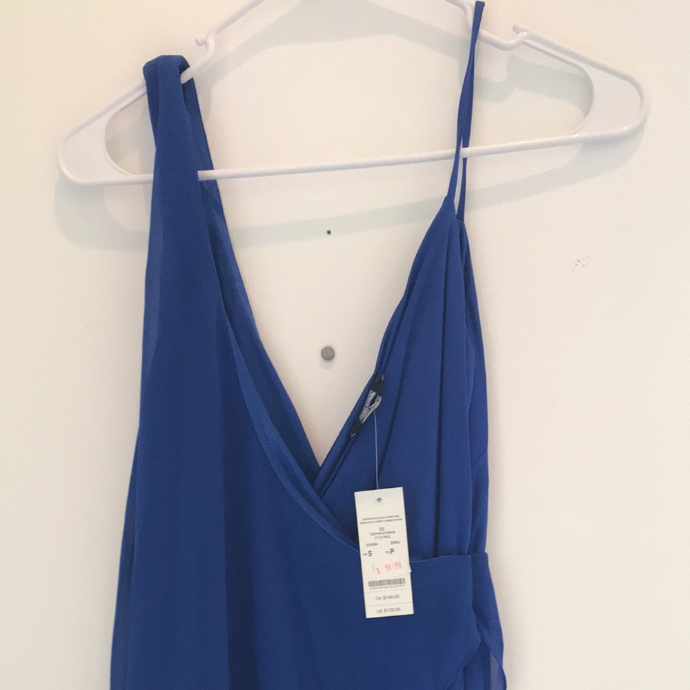 Bebe size small one shoulder blue dress